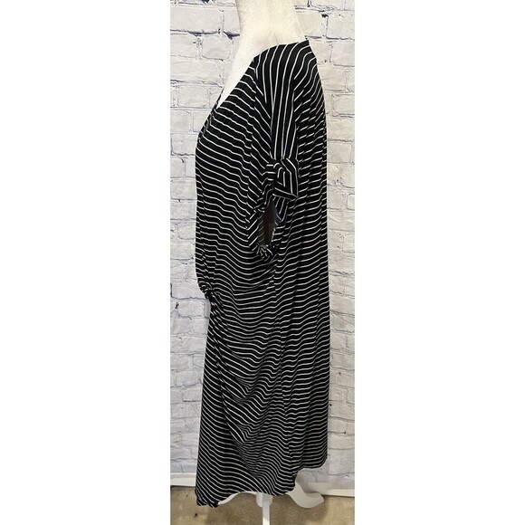 WOMENS BLACK & WHITE STRIPED SIZE XXL KENNETH COLE REACTION DRESS MSRP $89 - Picture 3 of 7